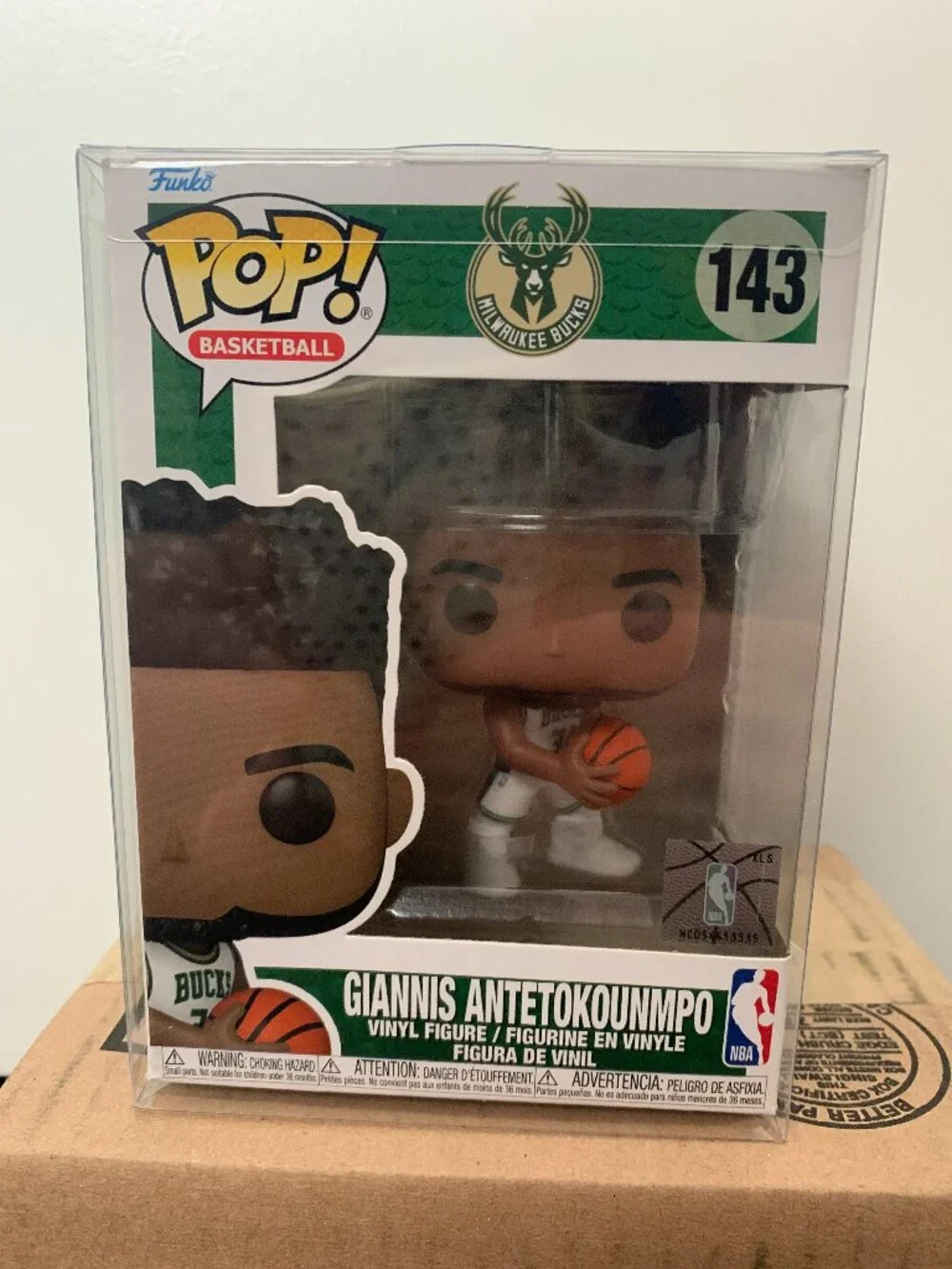 Giannis Antetokounmpo Milwaukee Bucs Funko Pop NWT in case